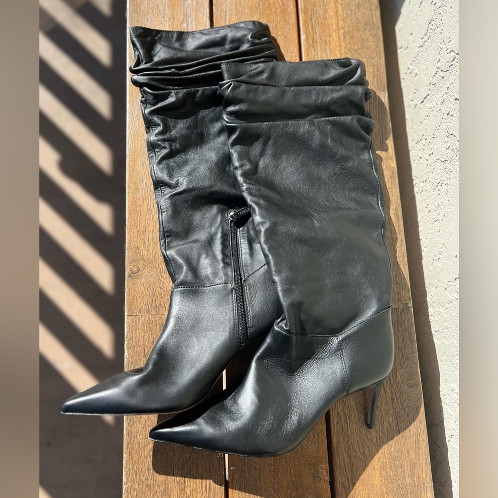 Schutz leather boots.